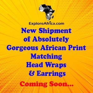 New Shipment - Matching African Wraps & Earrings